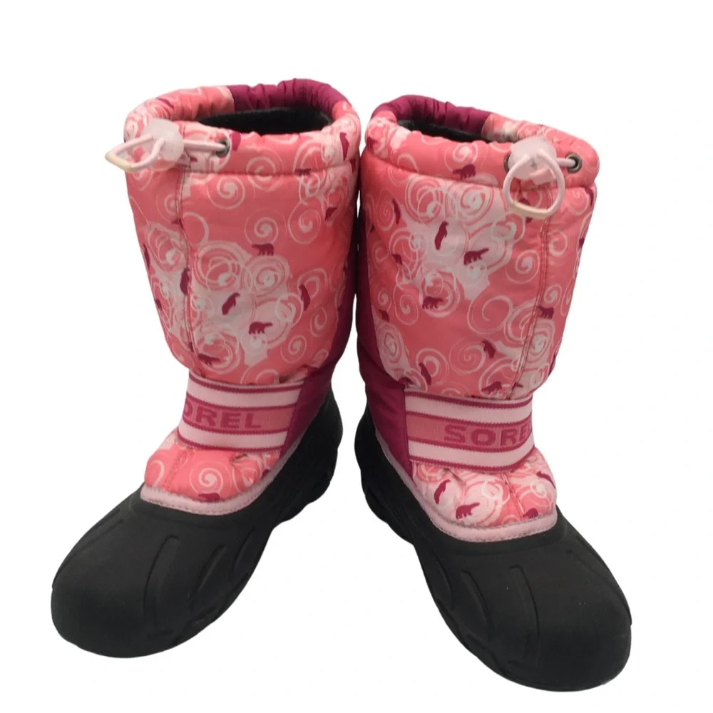 Sorel Cub Pink Winter Snow Moisture Wicking Boots size 6